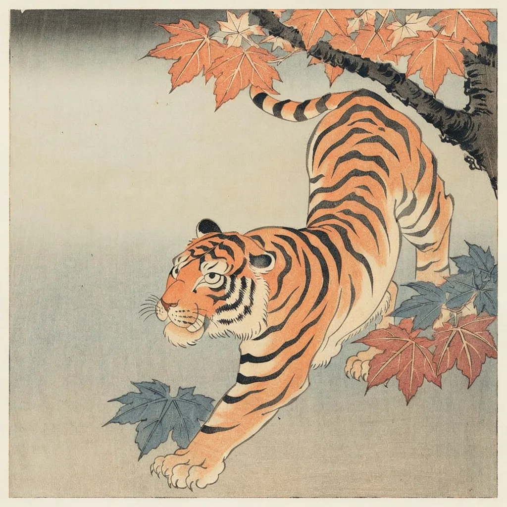 V3 tiger from the same prompt with Inkspo's Ukiyo-e artist tuned preset