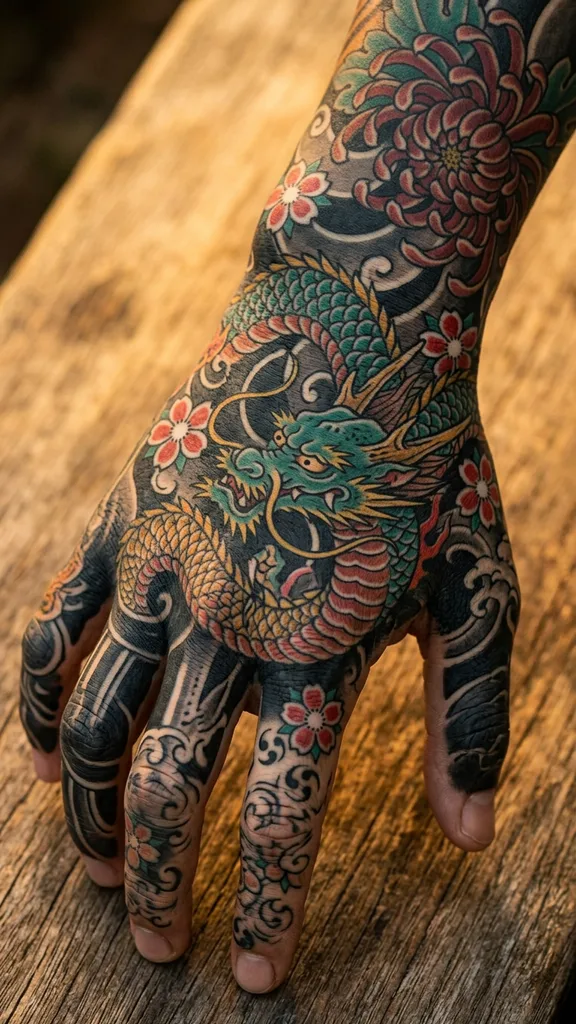 japanese-hand-men-dragon-02a Hand Tattoos for Men